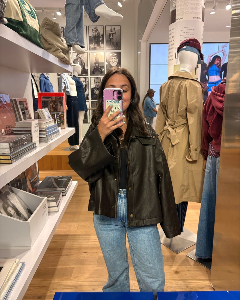 GAP Vegan Swing Leather Jacket by Gap - Pickle