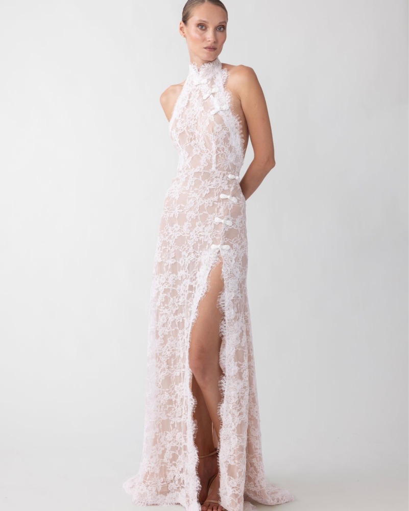 SAULEE Reese Lace Dress by Sau Lee - Pickle