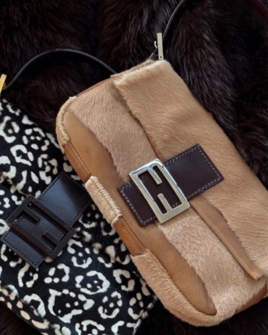 Fendi Western Fur Baguette by Fendi - Pickle