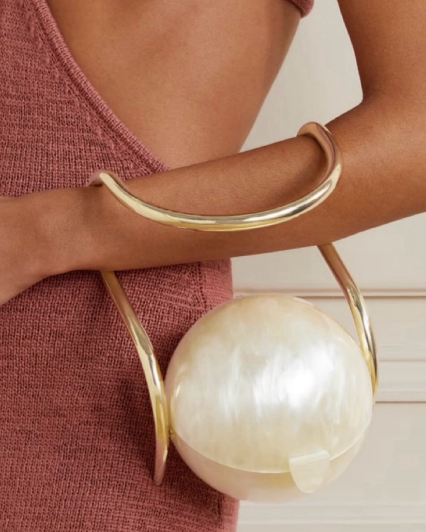 Cult Gaia Pearl Clutch Bag by Cult Gaia - Pickle