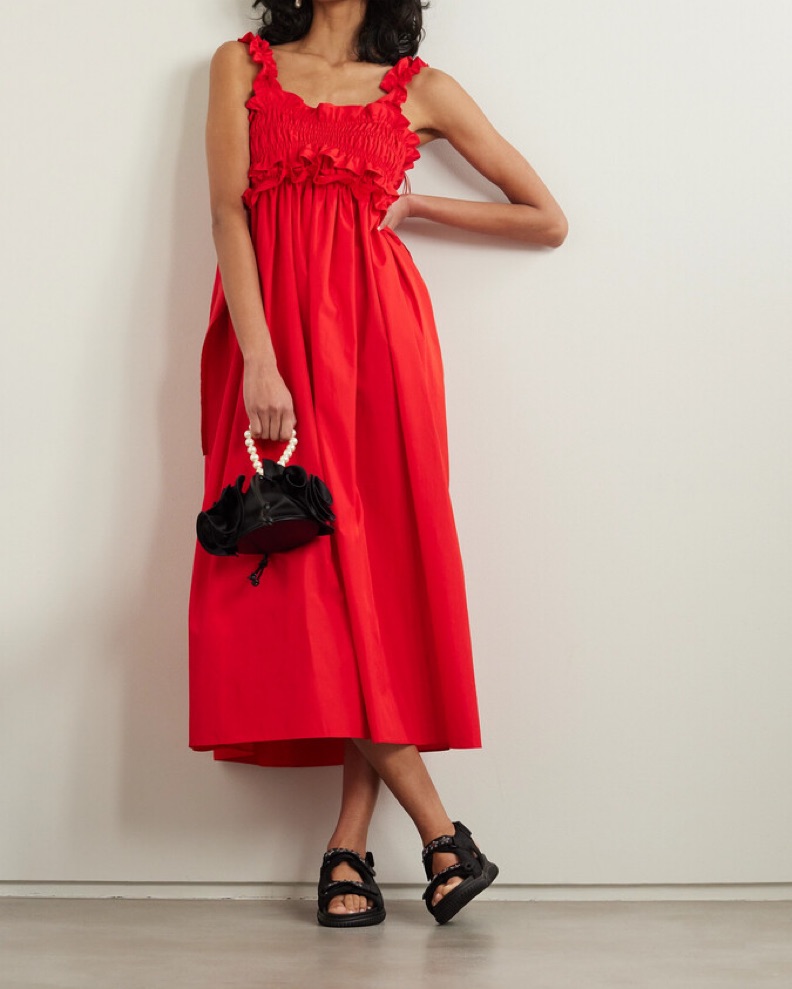 Cecilie Bahnsen Red Giovanna Dress by Cecilie Bahnsen - Pickle