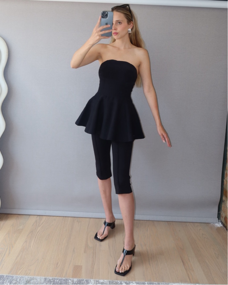 OHGA PEPLUM ブラック GO9447_28OFUTWD-1-DO0A-