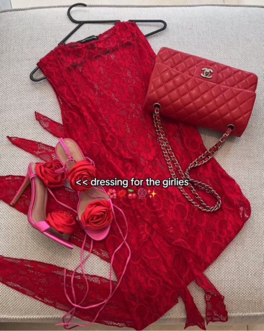 Chanel Red Lambskin Medium Flap Bag by Chanel - Pickle