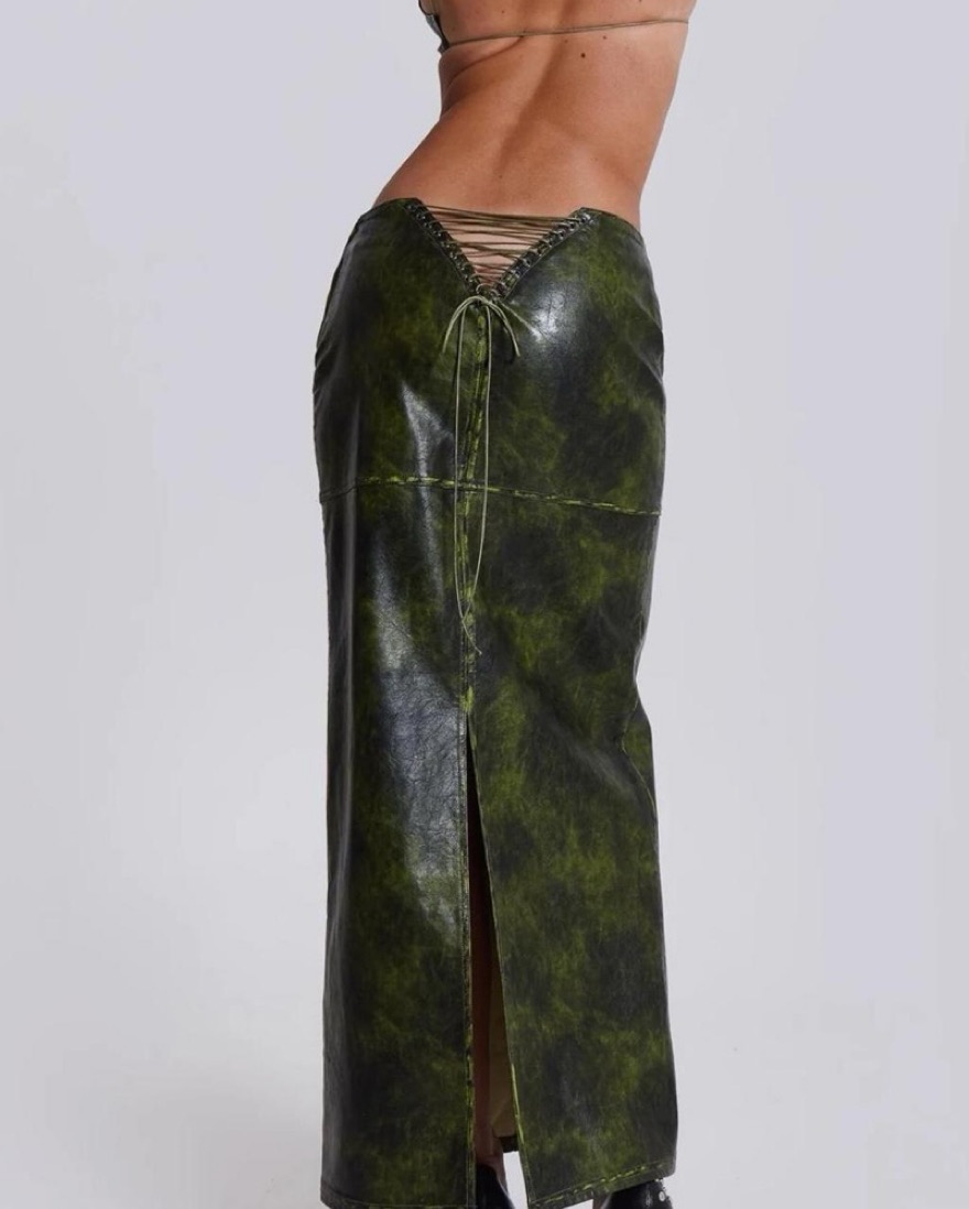 jaded london レザー　タイトスカート Jaded London Skirt by Jaded London - Pickle