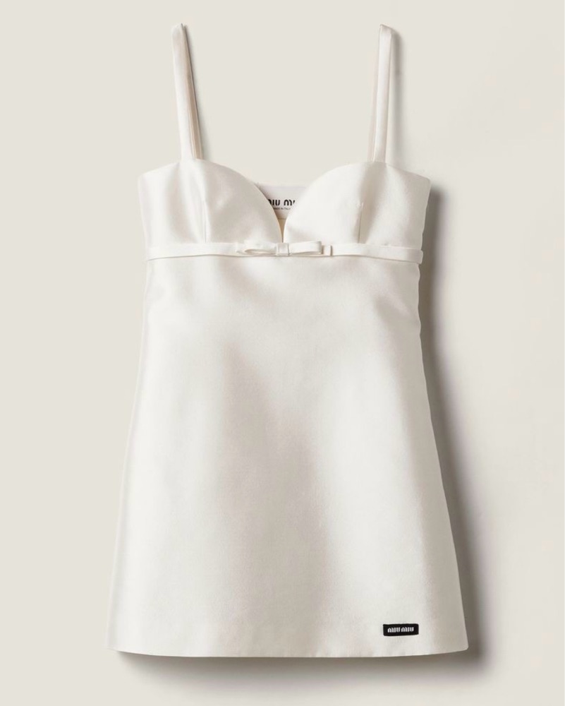 Miu Miu Elegant White Slip Dress by Miu Miu - Pickle