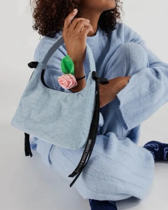 Sandy Liang x Baggu Blue Bow Bag by Sandy Liang - Pickle