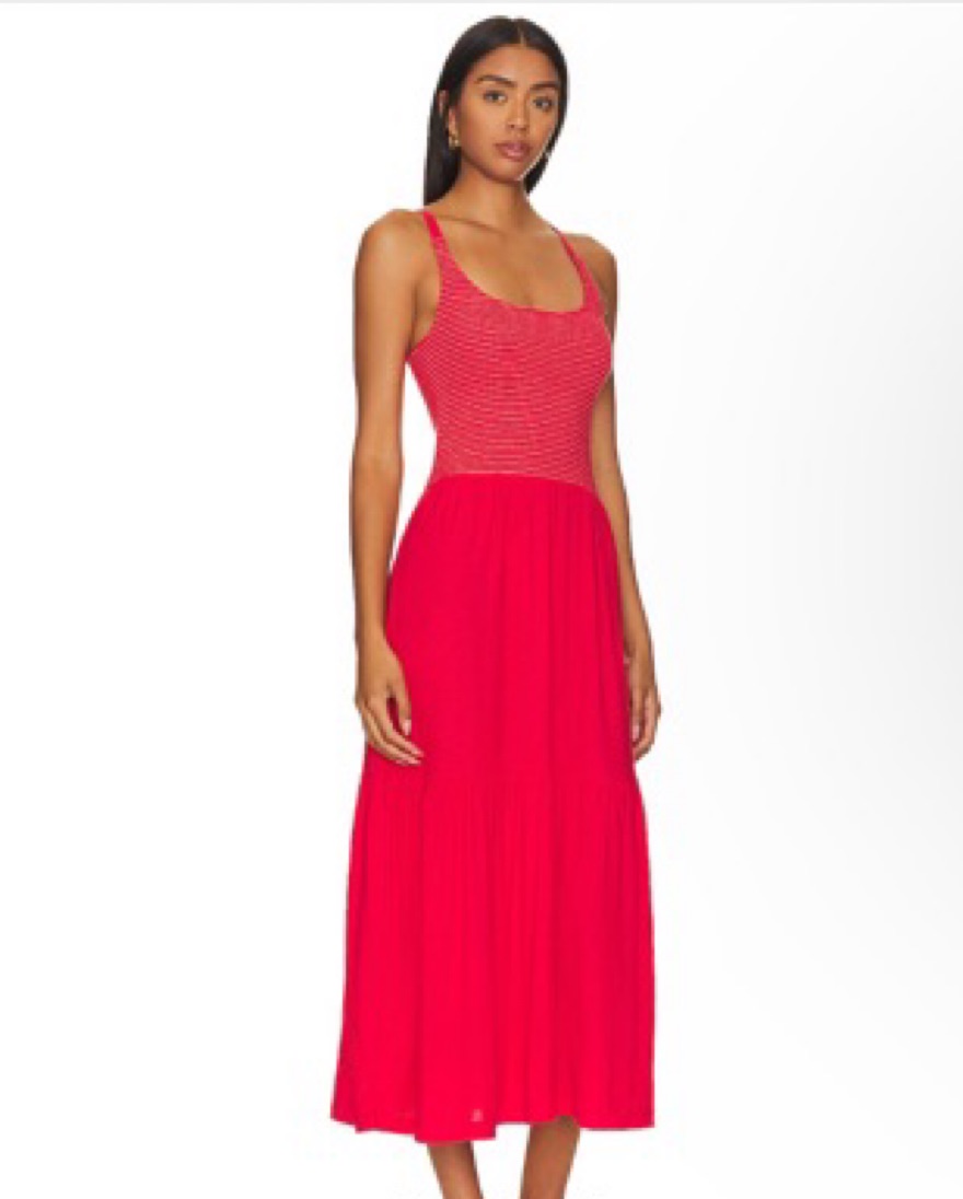 Penelope Cross Back Midi Dress in Cherry by Revolve - Pickle