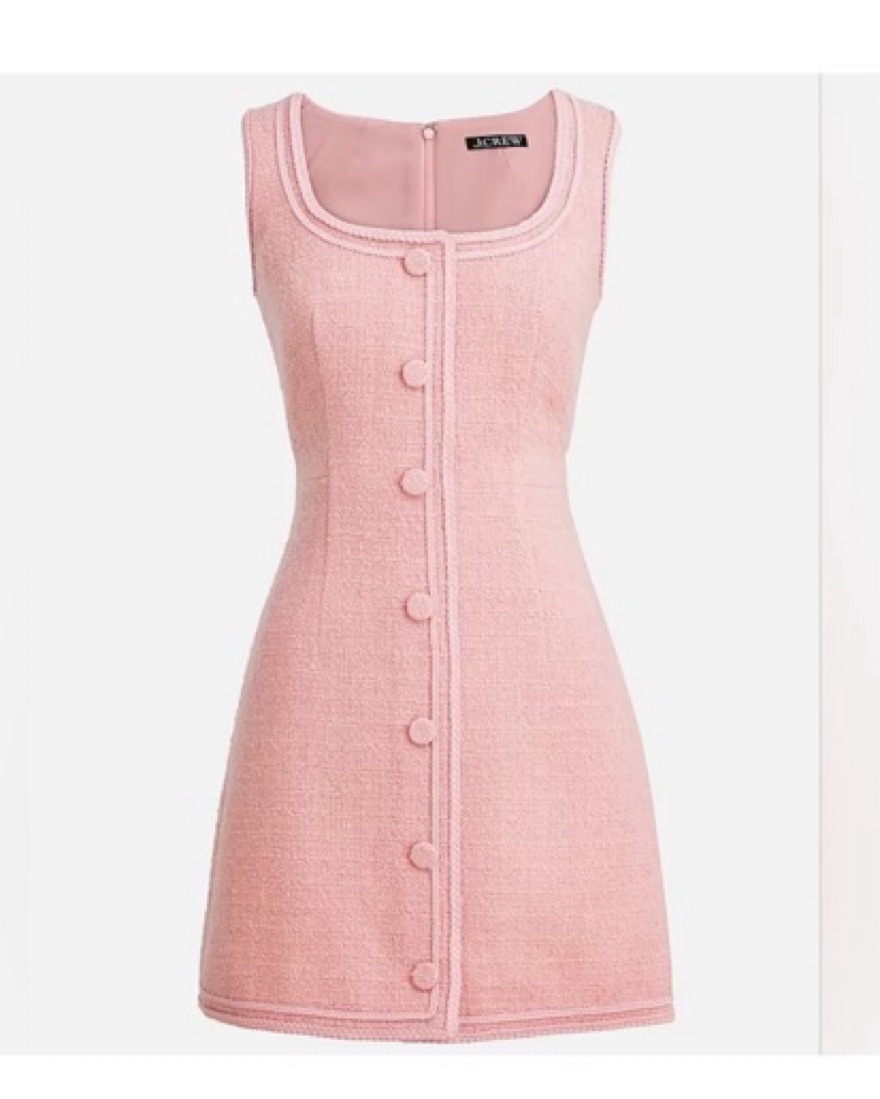 J Crew Sophia Tweed Dress by J Crew - Pickle