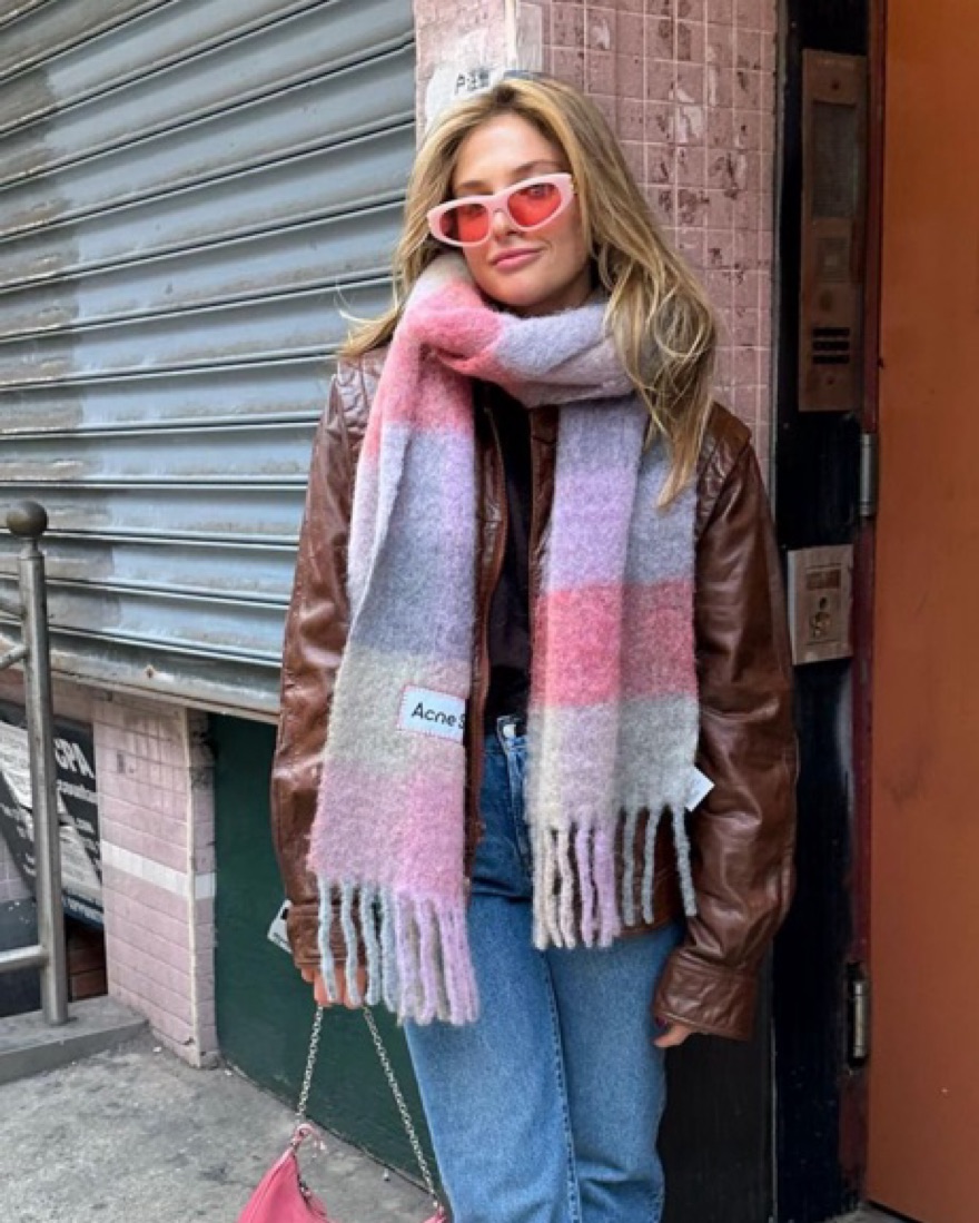 Acne studios Pink Fuzzy Scarf by Acne Studios - Pickle