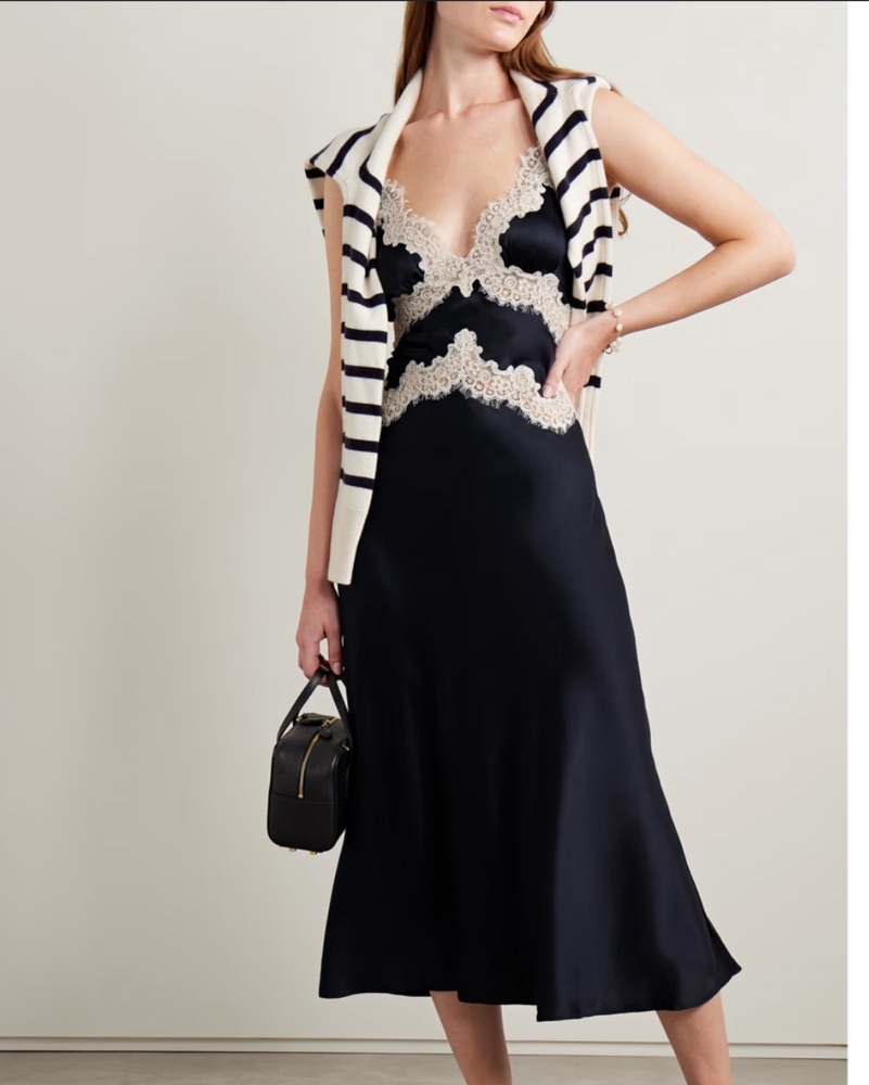 Doen obelia Navy Silk Slip Dress by Doen - Pickle