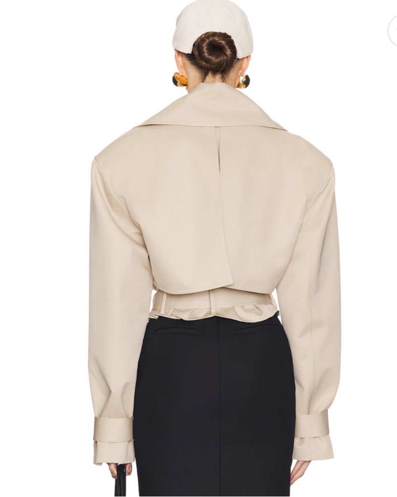 Helsa Oversized Cropped Trench by Helsa - Pickle