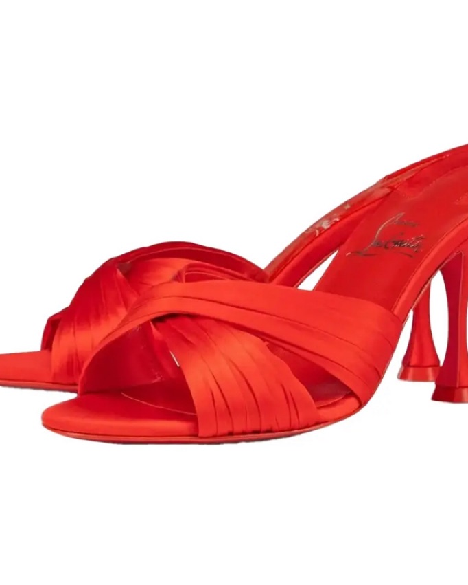 Red Louboutin Mules by Christian Louboutin - Pickle
