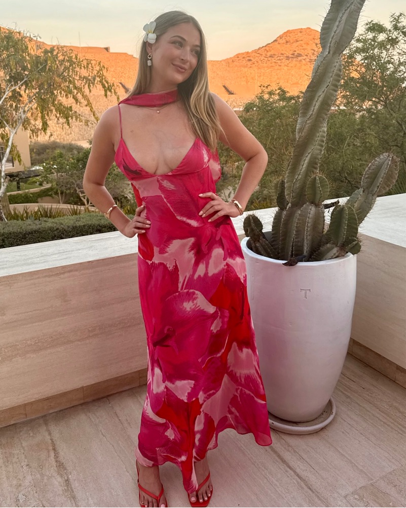 Pink Floral Scarf Dress by Zara - Pickle