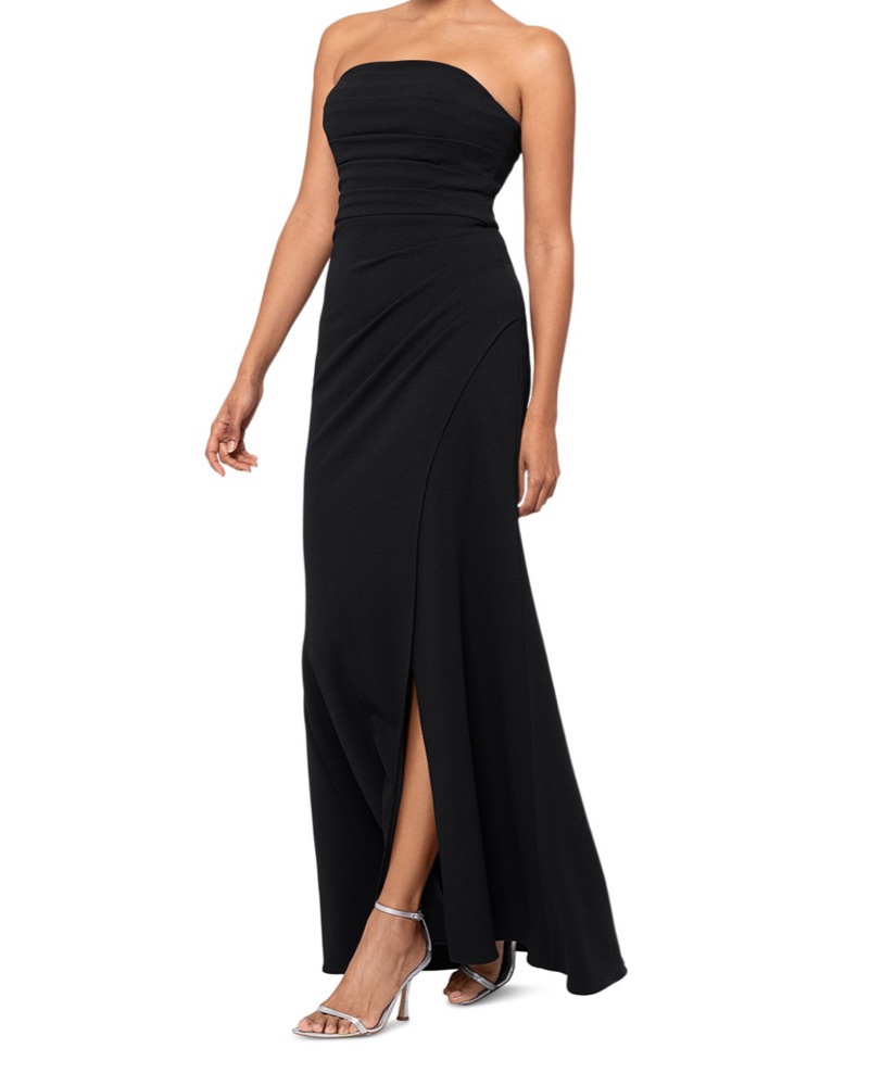 blue nad black dress and V-neckline Lace Applique Long Formal Dress, Black and B meta-related-collection-wedding-guest-dresses ROTITA Patchwork Polka Dot Size:18P