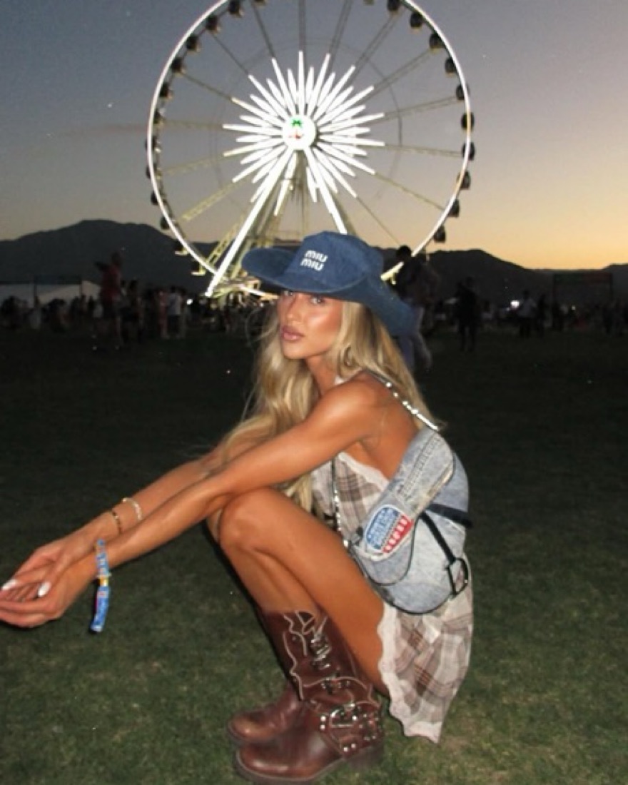 MIU MIU cowboyハット 黒デニムMサイズ miu 【新品同様】ミュウミュウ デニムハット ウエスタンハット