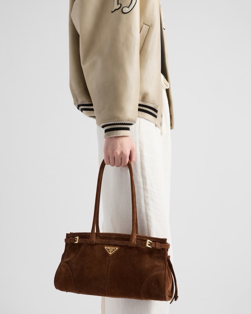 $2,600 Prada Brown Suede Bag | Pickle