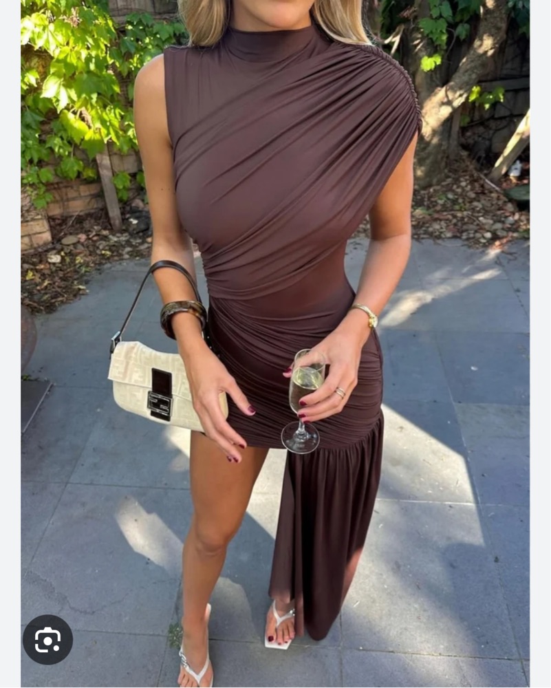 De La Vali Ravenna Mini Dress Chocolate by De La Vali - Pickle