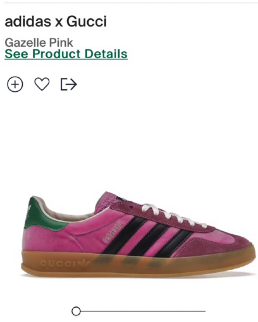 Adidas X Gucci Pink Gazelle by Gucci - Pickle