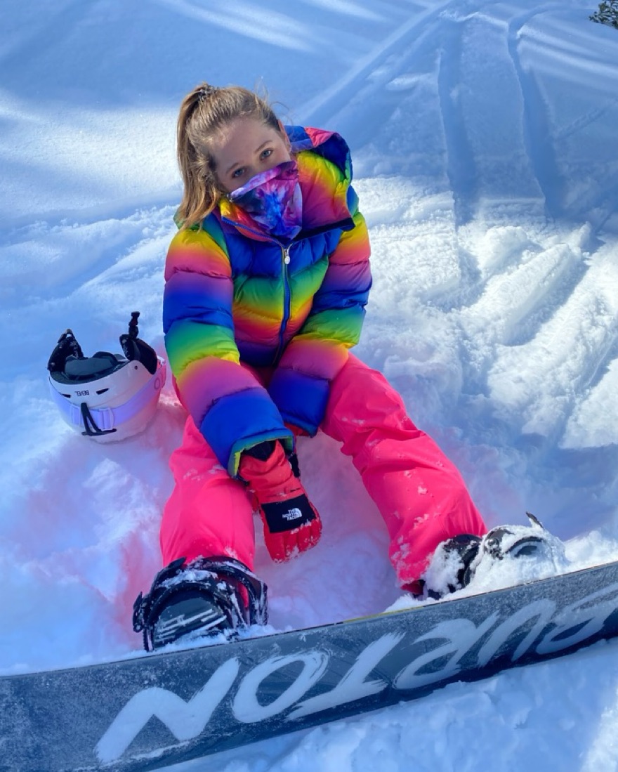 Perfect Moment Flare Rainbow Ski Jacket by Perfect Moment - Pickle