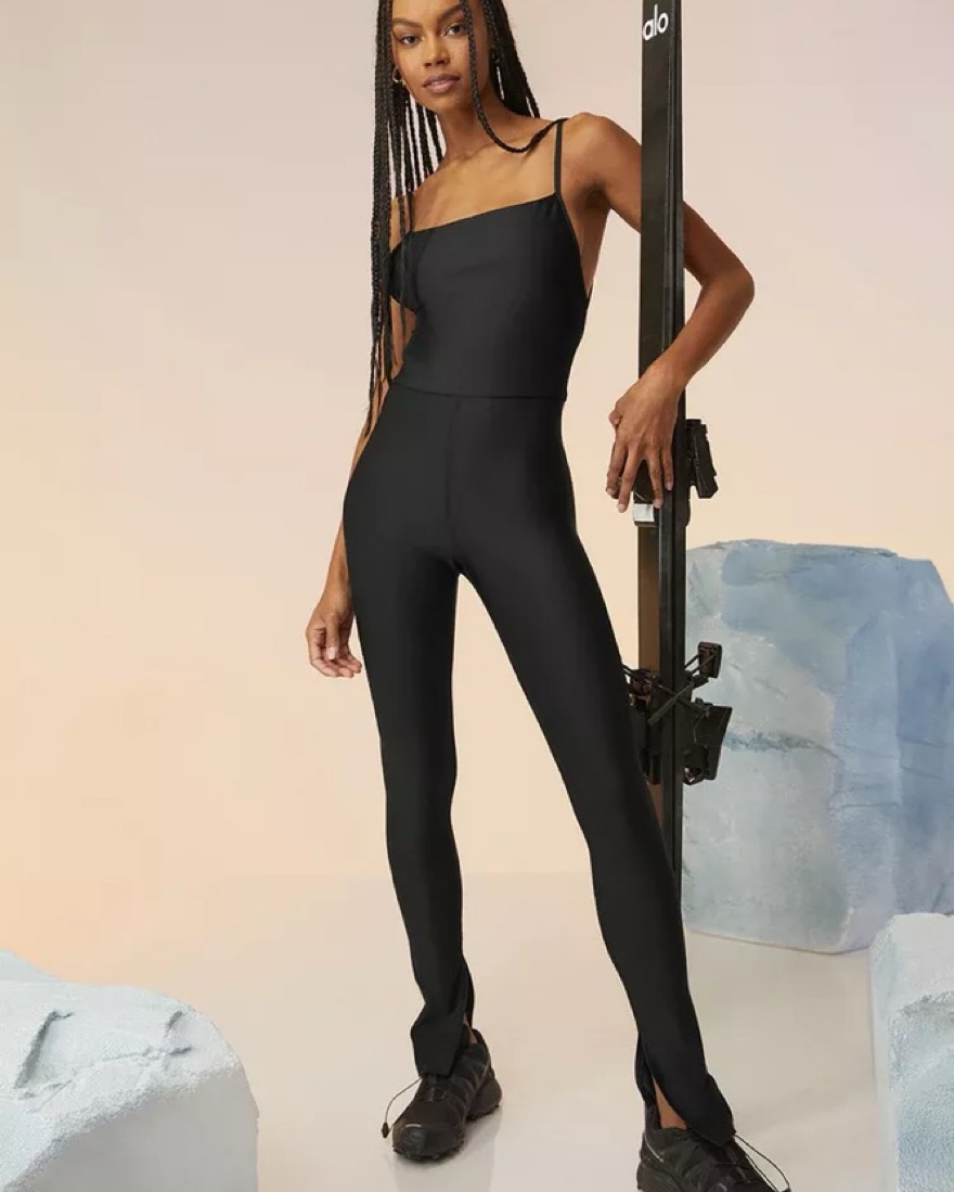 Alo Airlift Disco Daze Onesie by Alo Yoga - Pickle