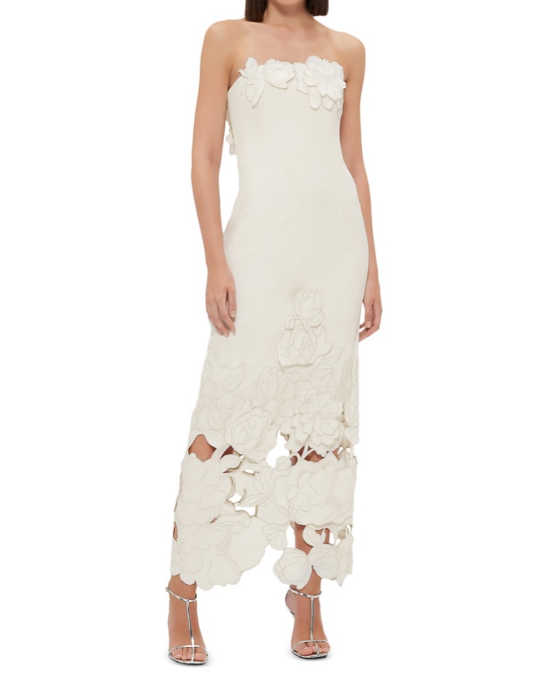 Leo Lin Ivory Rayna Strapless Dress by Leo Lin - Pickle