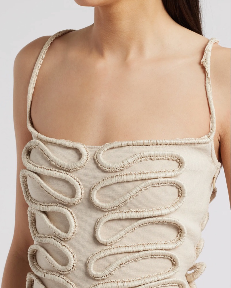 CULT GAIA AIMEE SOUTACHE KNIT DRESS by Cult Gaia - Pickle