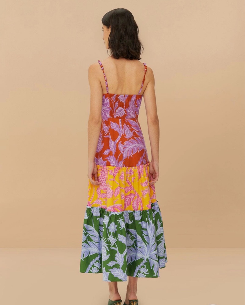 Farm Rio Floral Midi Dress by Farm Rio - Pickle