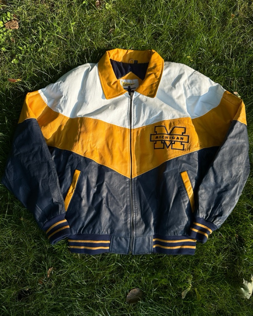 Michigan Leather Jacket by Tailgate Teens - Pickle