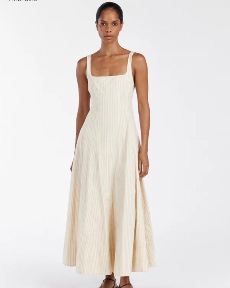 Dissh Cream Colored Midi Dress Dropwaist by Dissh - Pickle