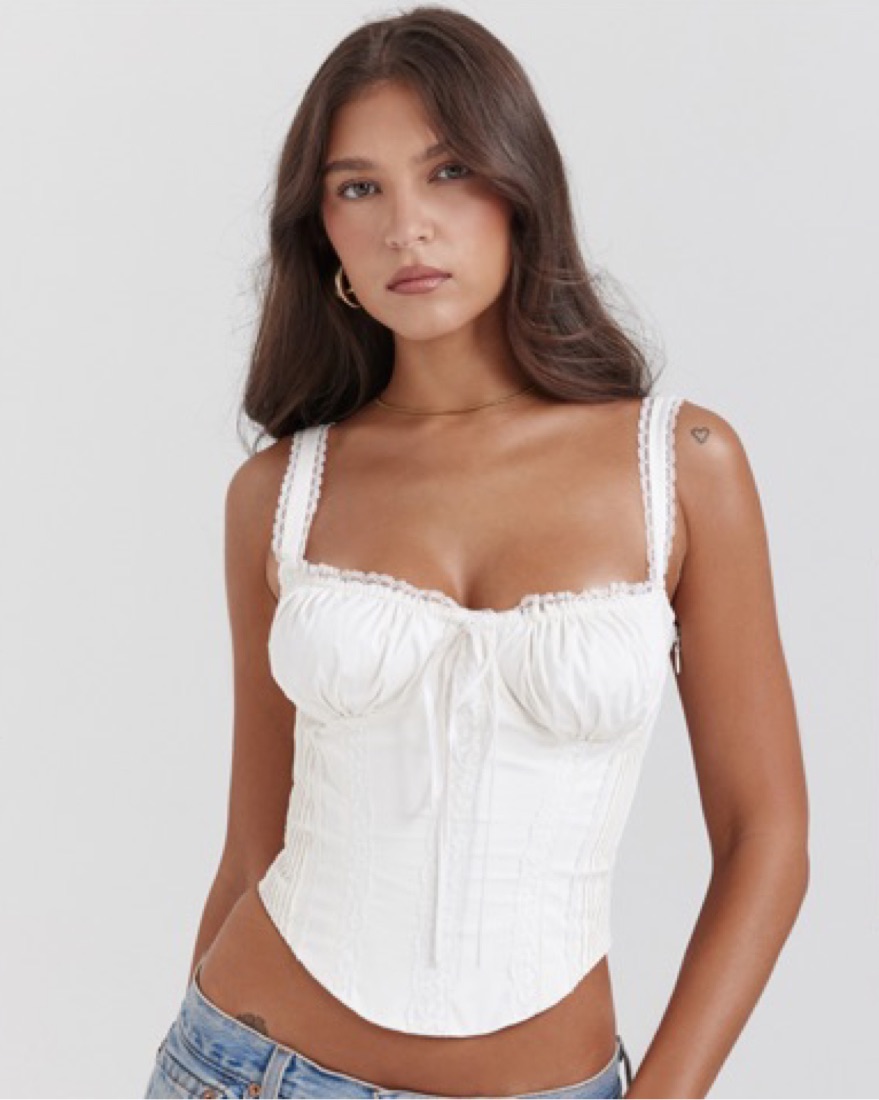 House of CB Gini corset Top by House of CB - Pickle