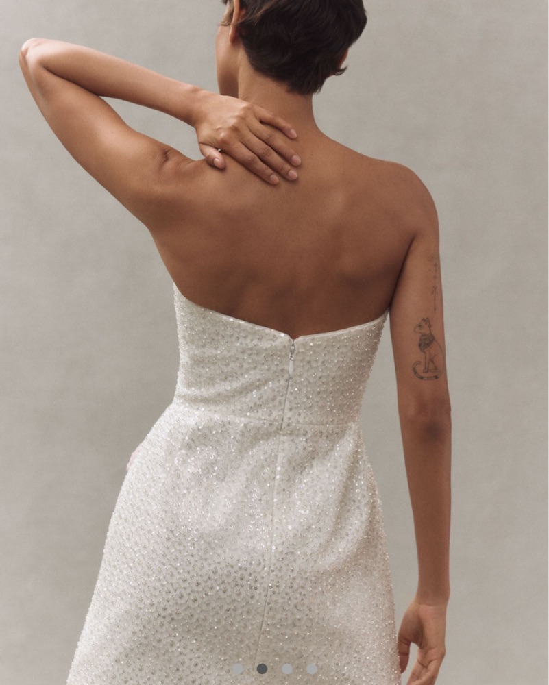 Helsi Frida Rosette Strapless Mini Dress by Helsi - Pickle