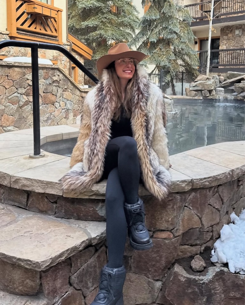 Arctic Wolf Faux Fur Shawl Collar Coat by Donna salyers - Pickle