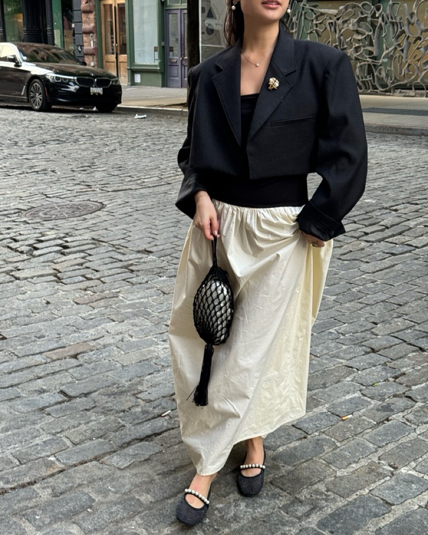 Cult Gaia Pearl Tallulah Bean Bag Clutch by Cult Gaia - Pickle