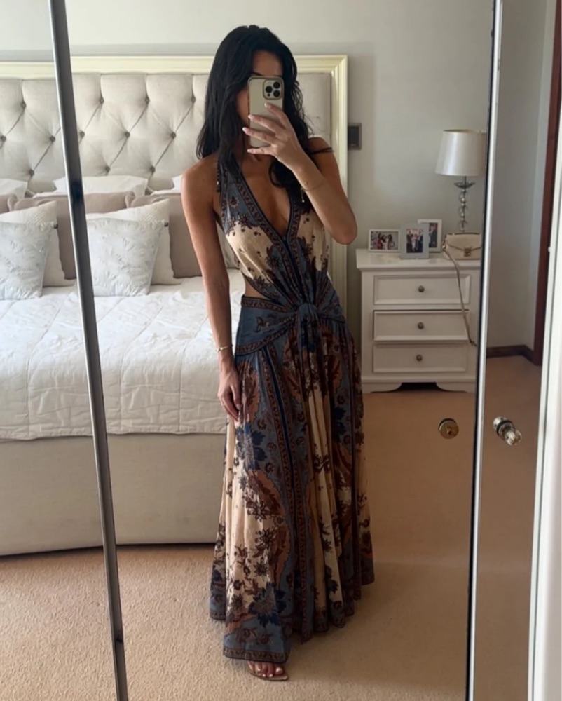 Zimmermann Ascension Plunge Halter Dress by Zimmermann - Pickle