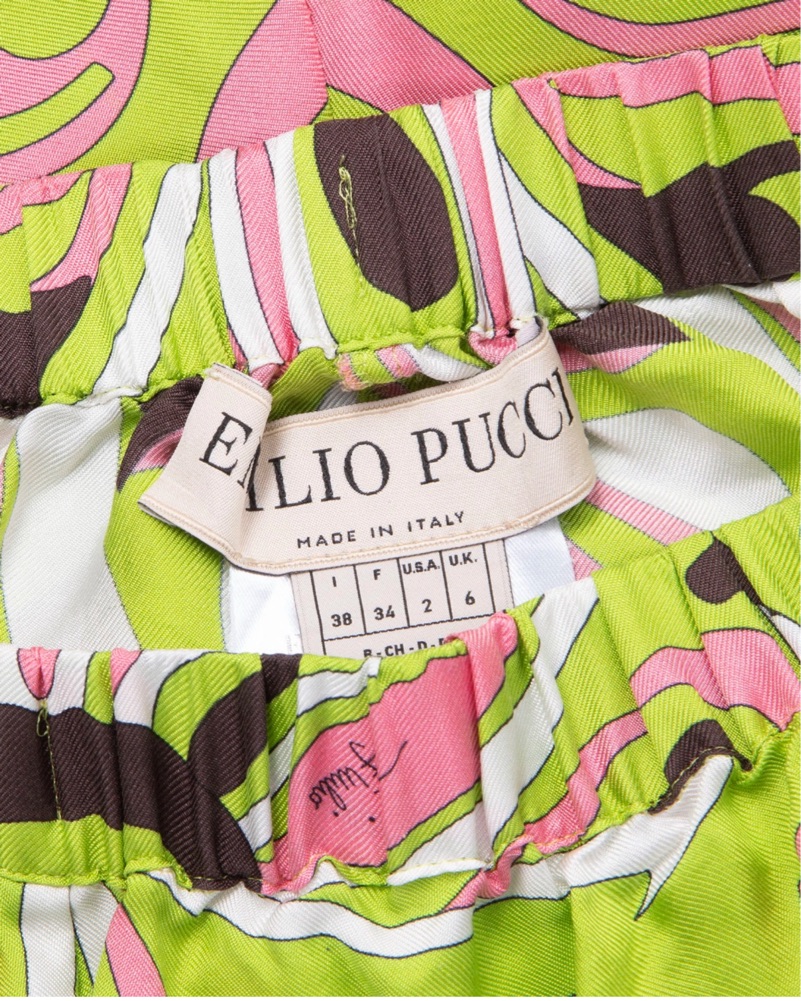 Emilio Pucci Silk Printed Shorts by Pucci - Pickle