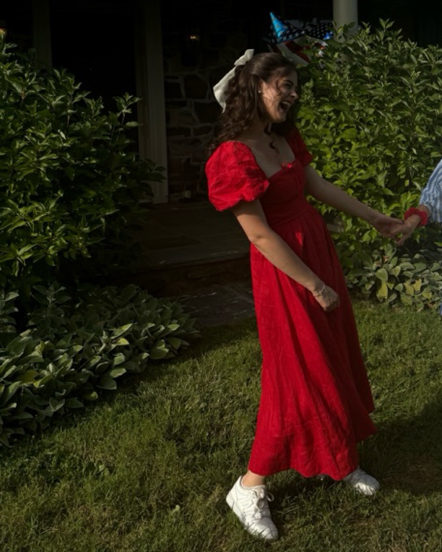 Marella Linen Dress -Cherry by Reformation - Pickle