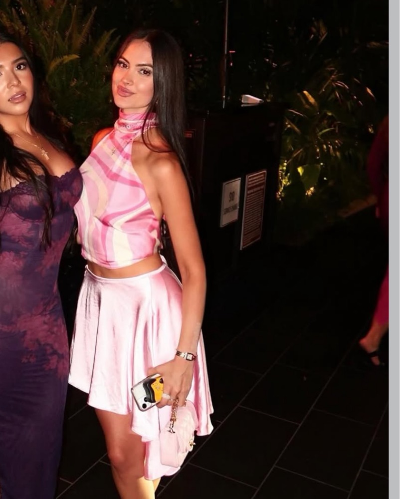 Pucci Pink Iride Halterneck Tie Back Top by Pucci - Pickle