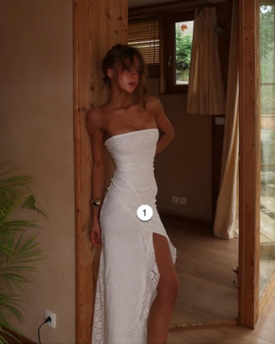 THEO LACE MAXI DRESS - WHITE - S by Tigermist - Pickle