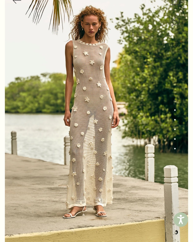 Cult Gaia Crochet Maxi Dress by Cult Gaia - Pickle