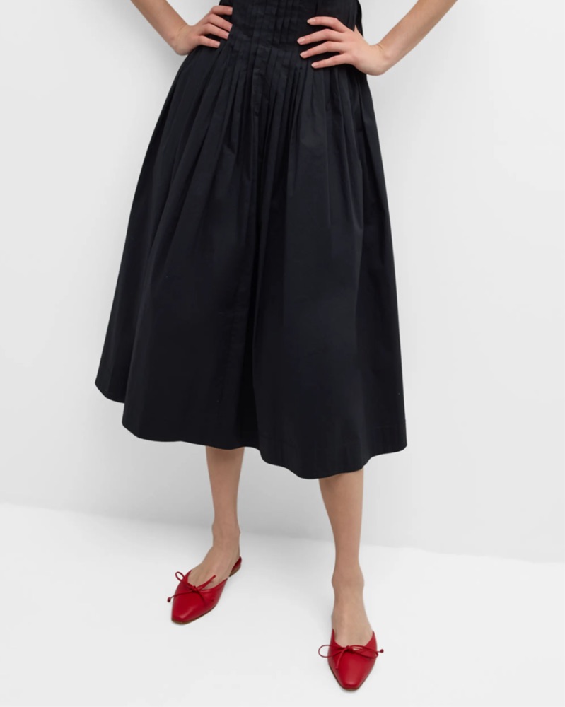 Manolo Blahnik Red Bow Ballerina Flats by Manolo Blahnik - Pickle