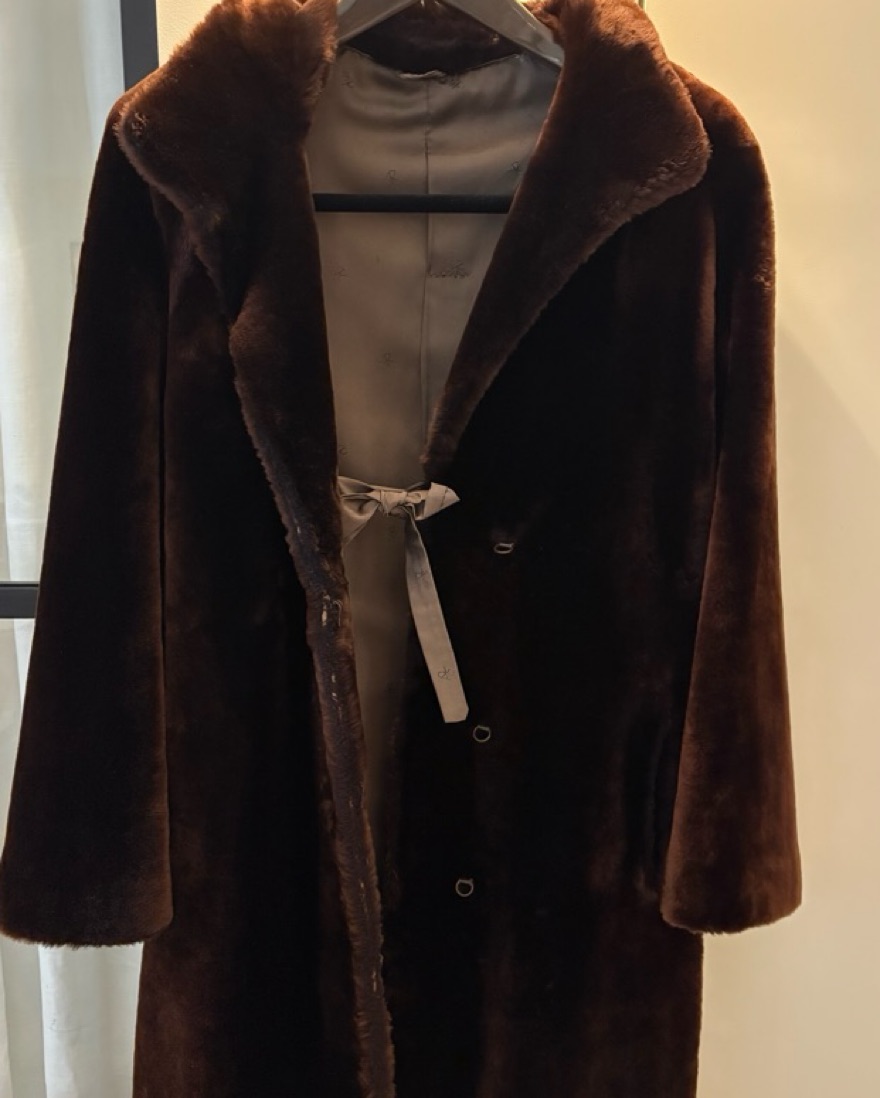 Genuine Sheared Mink Fur Coat by Saks Fifth Avenue - Pickle