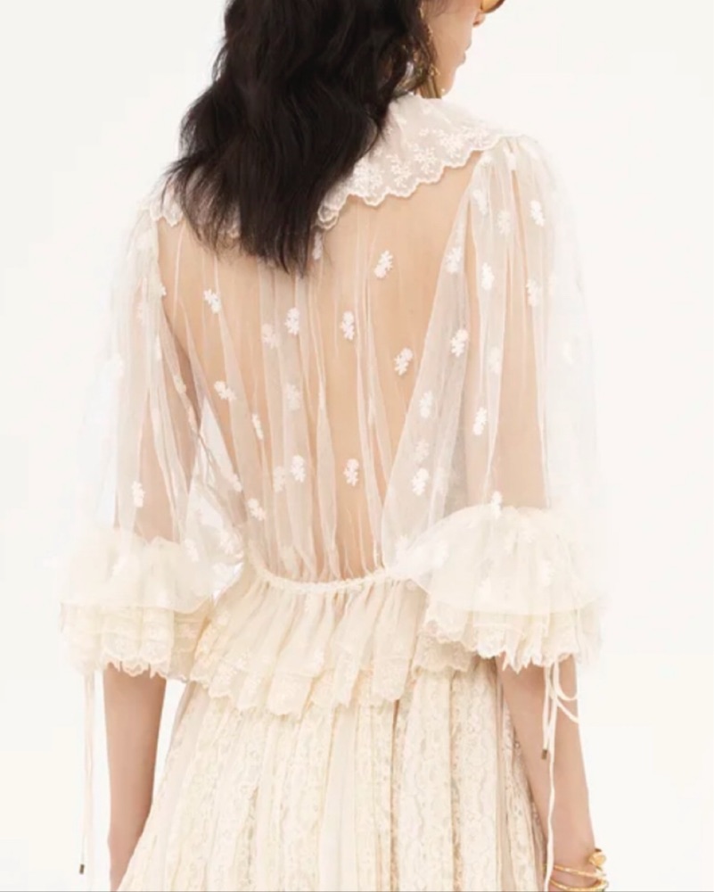 Chloe V-neck Ruffle Top by Chloe - Pickle