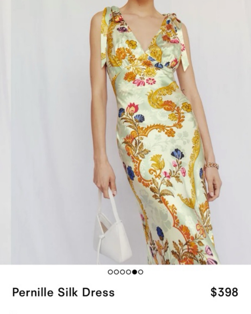Reformation Pernille Silk Dress by Reformation - Pickle
