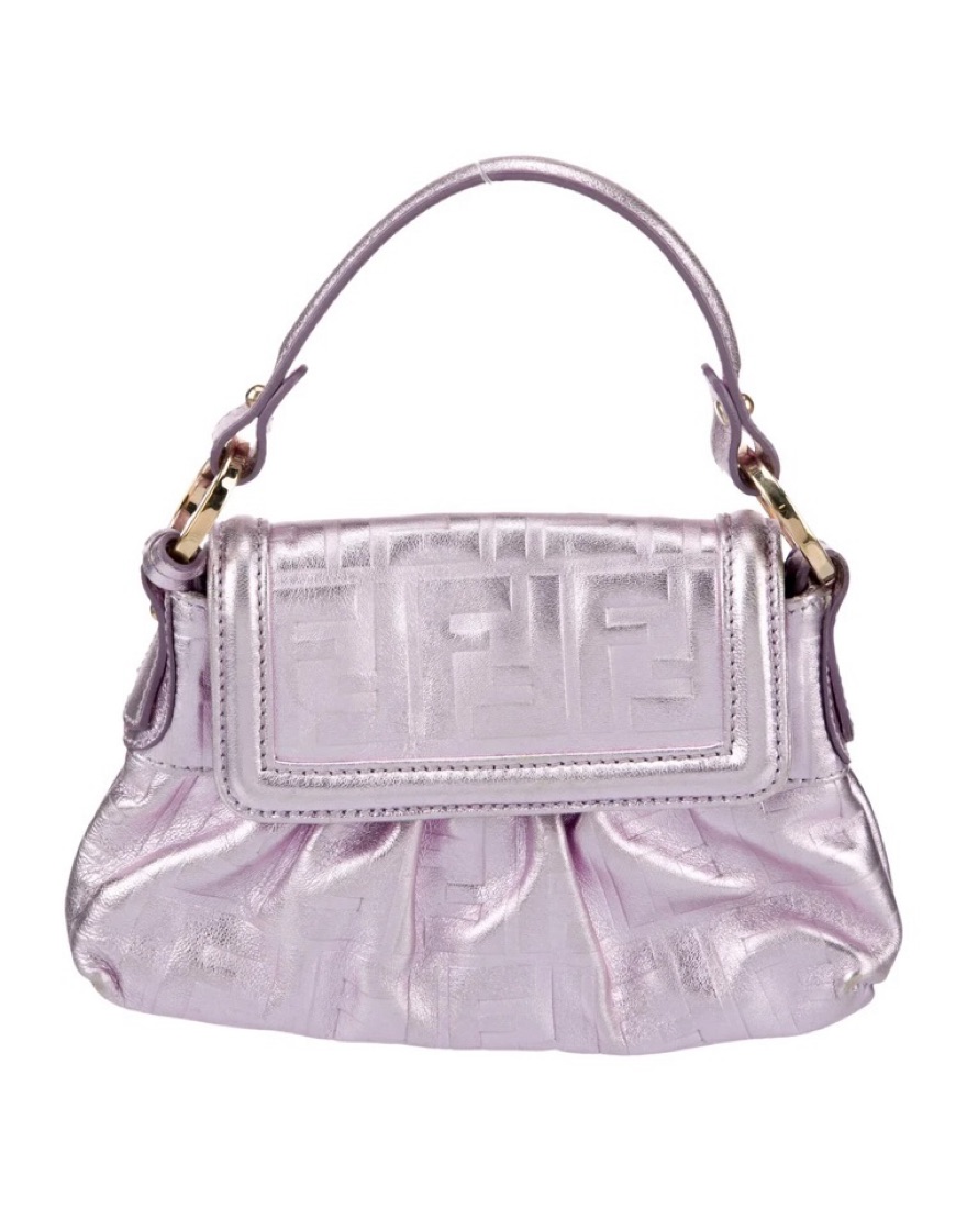 Fendi Metallic Purple Vintage Chef Bag by Fendi - Pickle