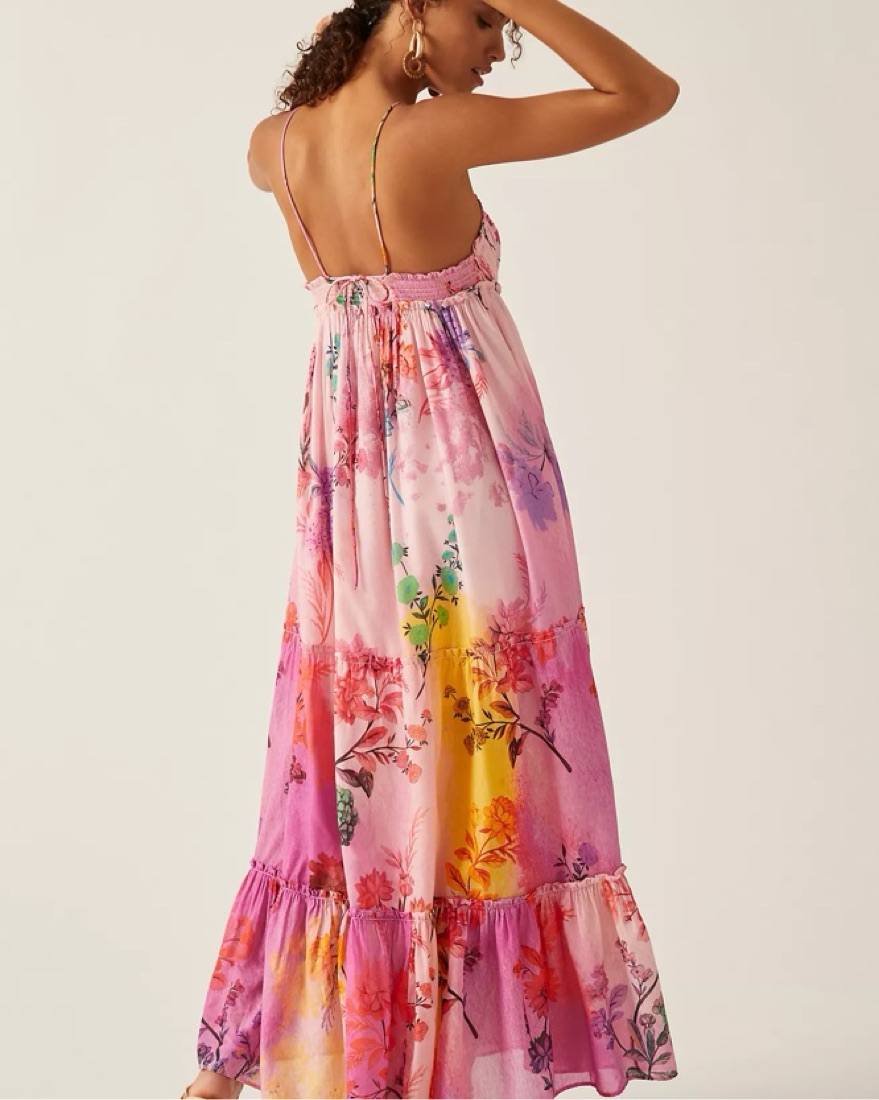 Alissa Tiered Maxi Dress by Anthropologie - Pickle