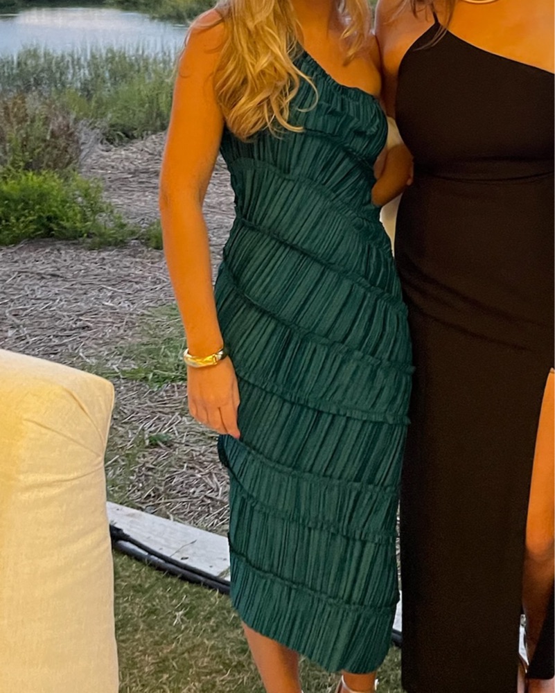 Cult Gaia Teal One Shoulder Dress by Cult Gaia - Pickle