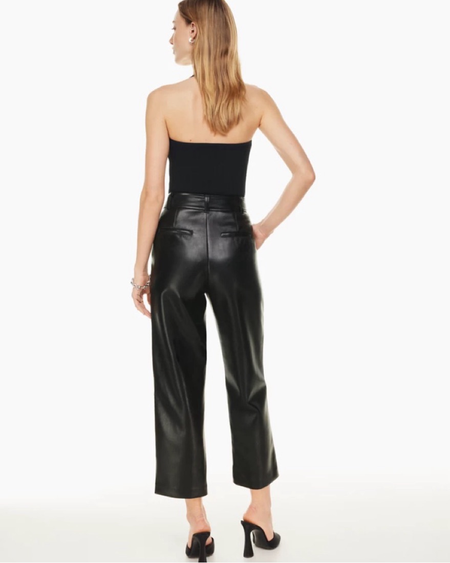 Babaton Cropped Leather Pants by Aritzia - Pickle