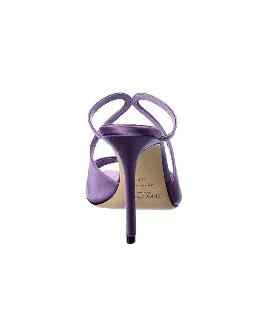 Jimmy Choo Anise 95 Purple Satin by Jimmy Choo - Pickle