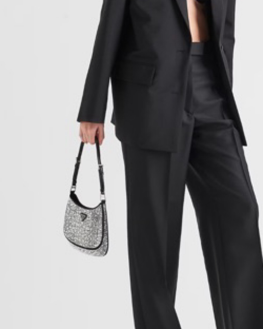 Prada Crystal-Embellished Hobo Bag by Prada - Pickle