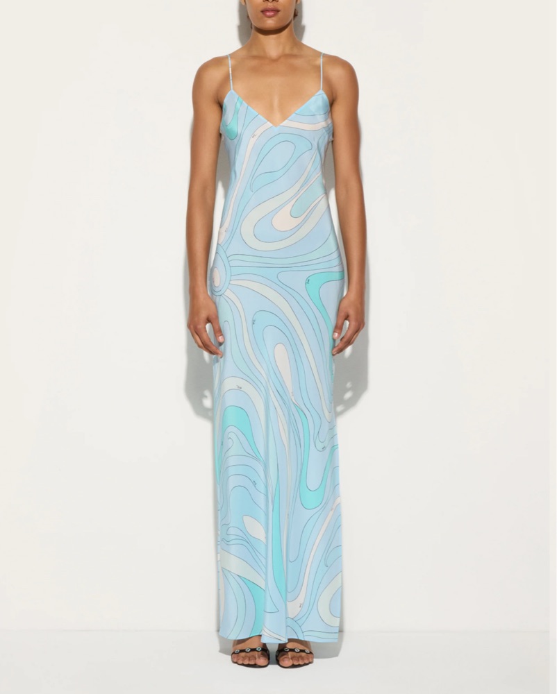 Pucci Light Blue Silk Slip Dress by Pucci - Pickle